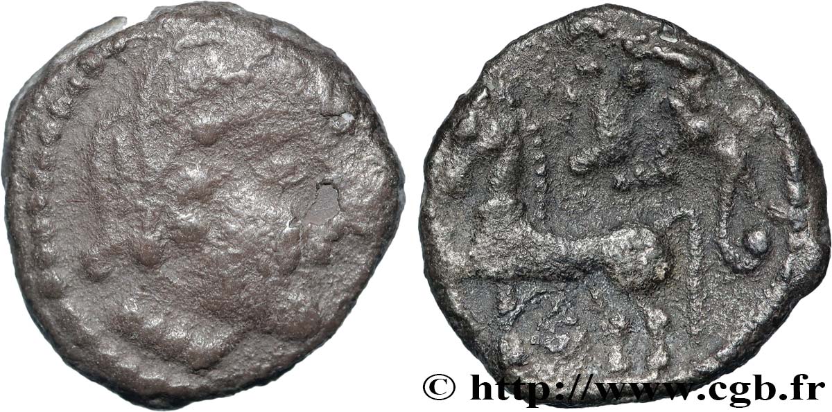GALLIA - LEMOVICES (Area of Limoges) Drachme, avers à droite et revers à gauche - exemplaire DT. S 3416 A XF