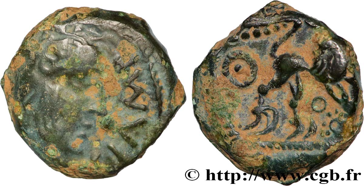 LÉXOVIENS (Région de Lisieux) Bronze CISIAMBOS au lion TB+/TTB