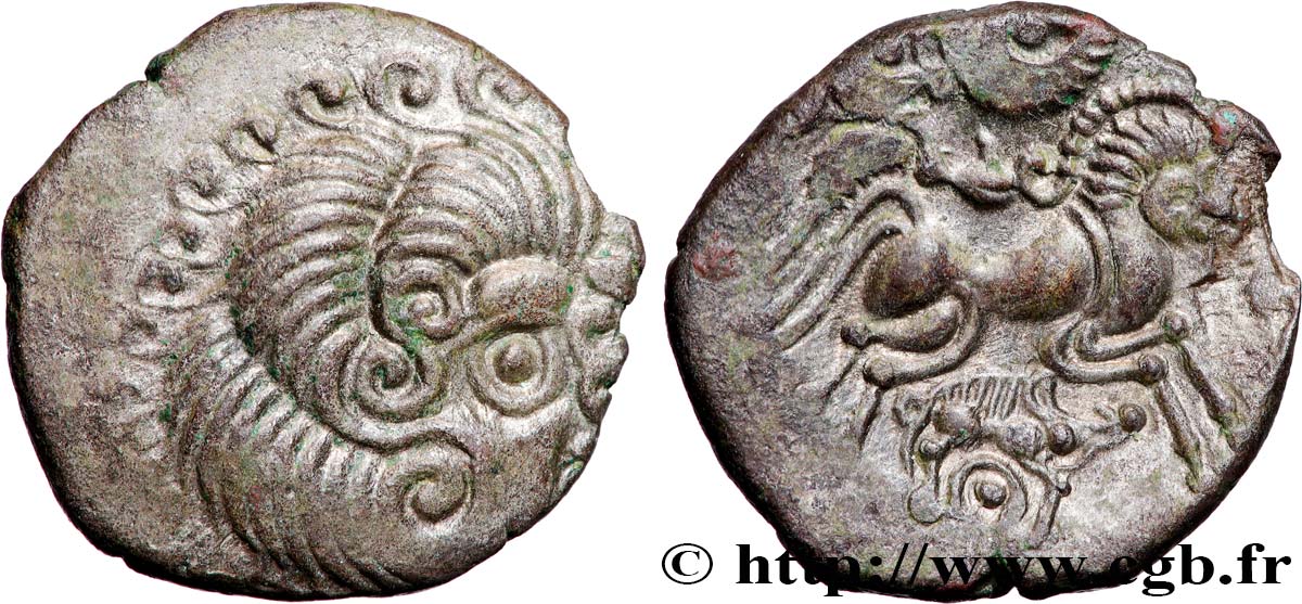 GALLIA - ARMORICA - CORIOSOLITÆ (Región de Corseul, Cotes d Armor) Statère de billon, classe III au nez en epsilon SC/EBC