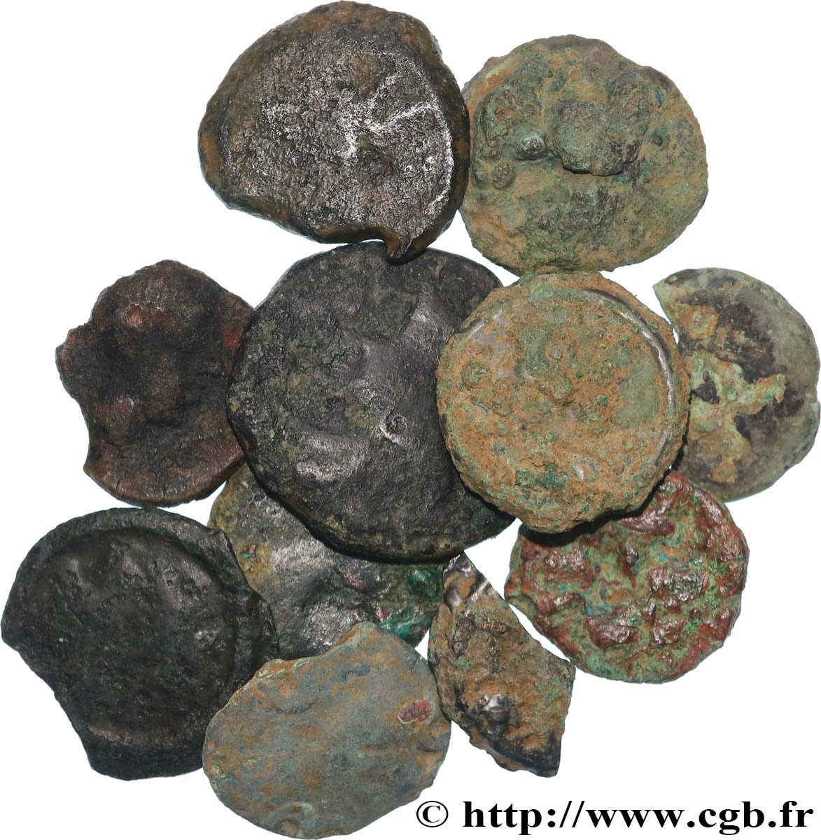 Gallia Lot de 11 bronzes et potins variés lote