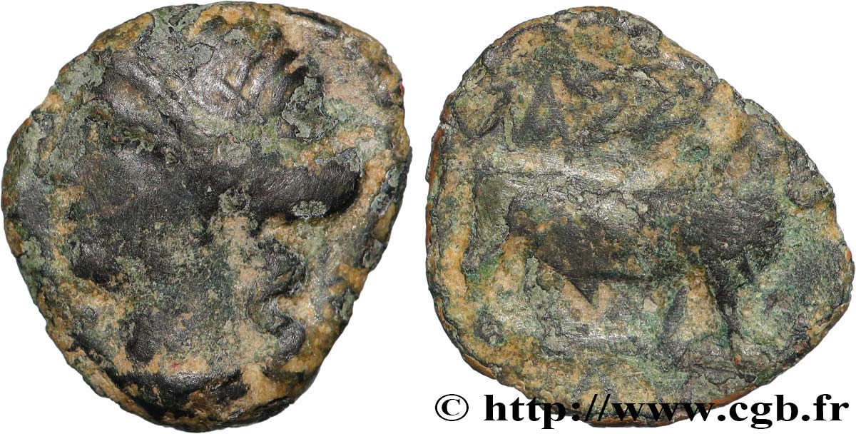 MASSALIA - MARSEILLES Petit bronze au taureau passant (hémiobole) q.BB