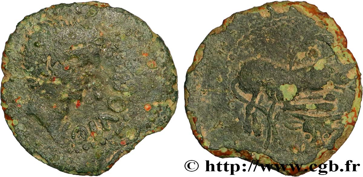 GALLIA - SANTONES / CENTROOESTE - Inciertas Bronze CONTOVTOS (quadrans) BC