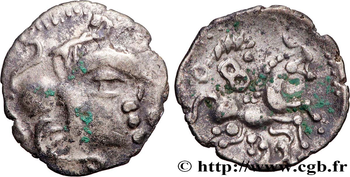AMBIENS (Région d Amiens) Denier d argent scyphate dit “à l hippocampe” TTB