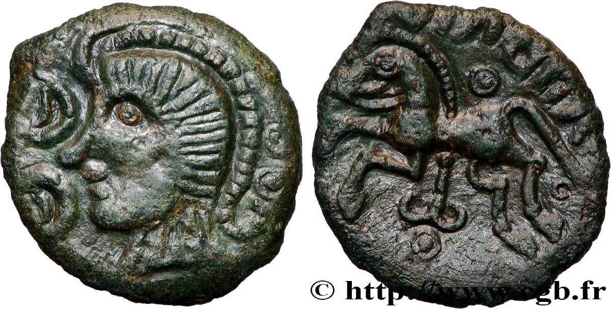 GALLIA - BELGICA - PAGUS CATUSLUGI - Sanctuario de BOIS L ABBÉ (Seine-Maritime) Bronze VIIRICIVS, classe I EBC/MBC+