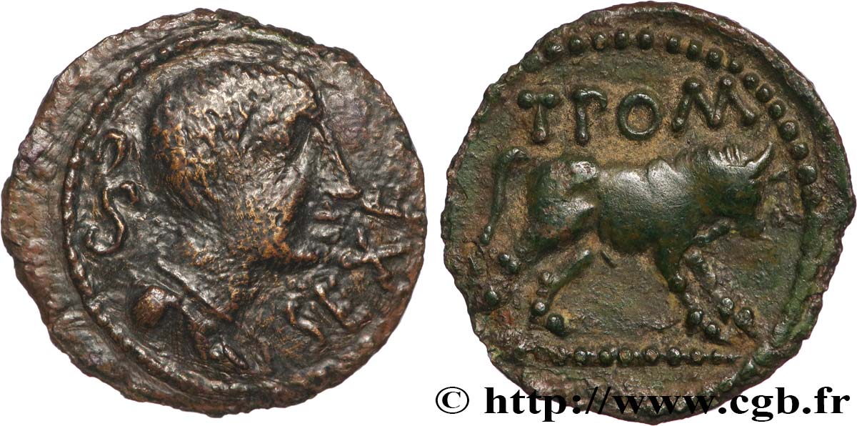 CAVARII (Regione di Avignon eOrange) Bronze au taureau T.POM / SEX.F BB/q.SPL