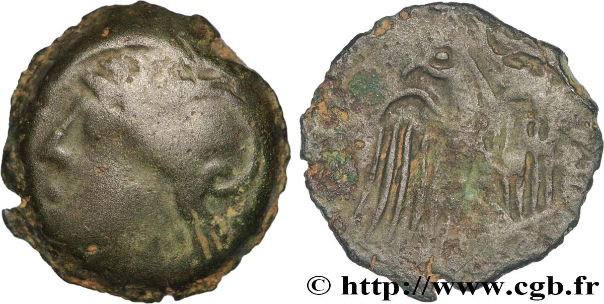 GALLIA - CARNUTES (Beauce area) Bronze lourd à l’aigle et au croissant VF