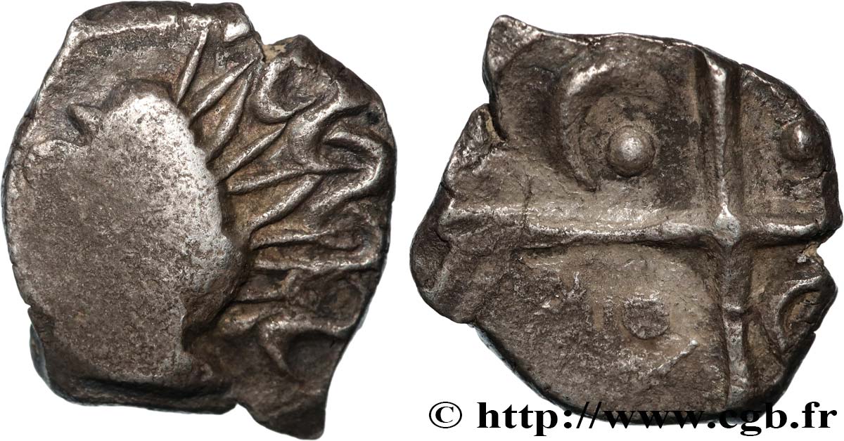 GALLIA - SOUTH WEST GAUL - TOLOSATES (Area of Vieille-Toulouse) Drachme au panache, S. 75 XF