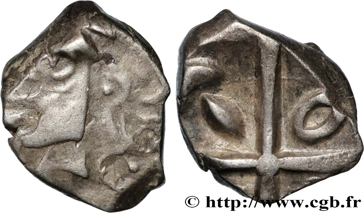 GALLIA - SUDOESTE DE LA GALLIA - VOLCÆ TECTOSAGES (Región de Tolosa) Drachme “à la tête cubiste”, S. 20 BC+/EBC