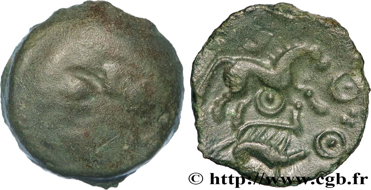 GALLIA - AULERCI EBUROVICES (Regione d Evreux) Bronze au cheval et au sanglier MB/q.SPL