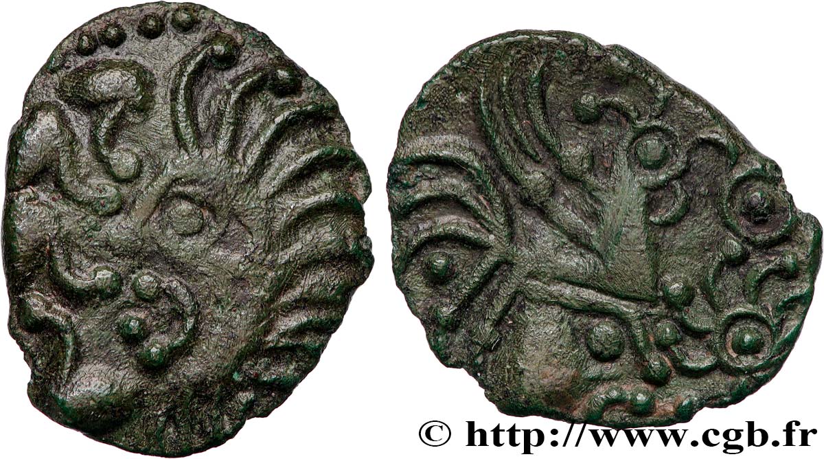 GALLIA - BELGICA - BELLOVACI (Regione di Beauvais) Bronze au coq à tête humaine q.SPL