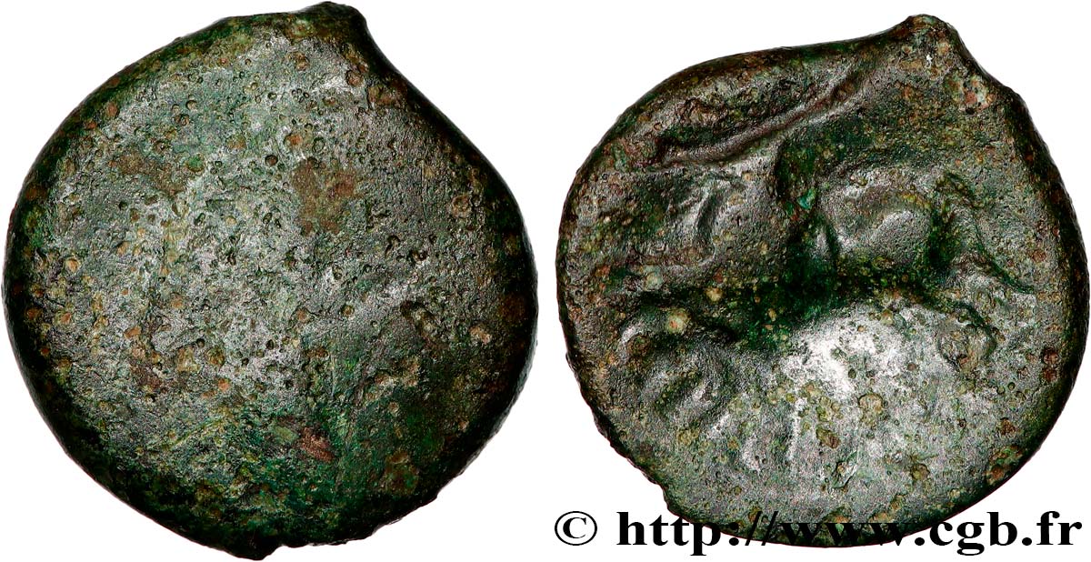 GALLIA BELGICA - SUESSIONES (Regione de Soissons) Bronze CRICIRV q.B/q.MB