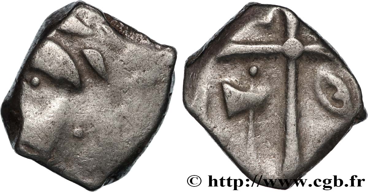 GALLIA - SOUTH WESTERN GAUL - VOLCÆ TECTOSAGES (Area of Toulouse) Drachme “à la tête cubiste”, S. 1 XF