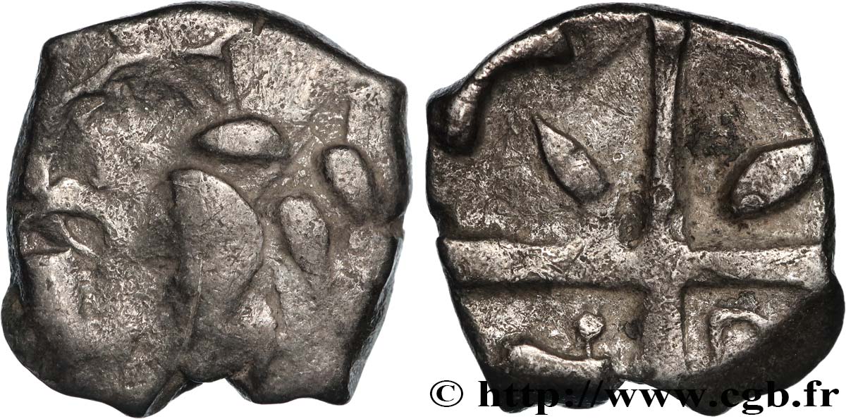 GALLIA - SOUTH WESTERN GAUL - VOLCÆ TECTOSAGES (Area of Toulouse) Drachme “à la tête cubiste”, S. 1 VF/XF