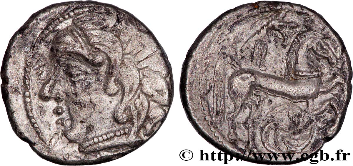 GALLIA - CARNUTES (Regione della Beauce) Drachme au loup et au cheval q.SPL