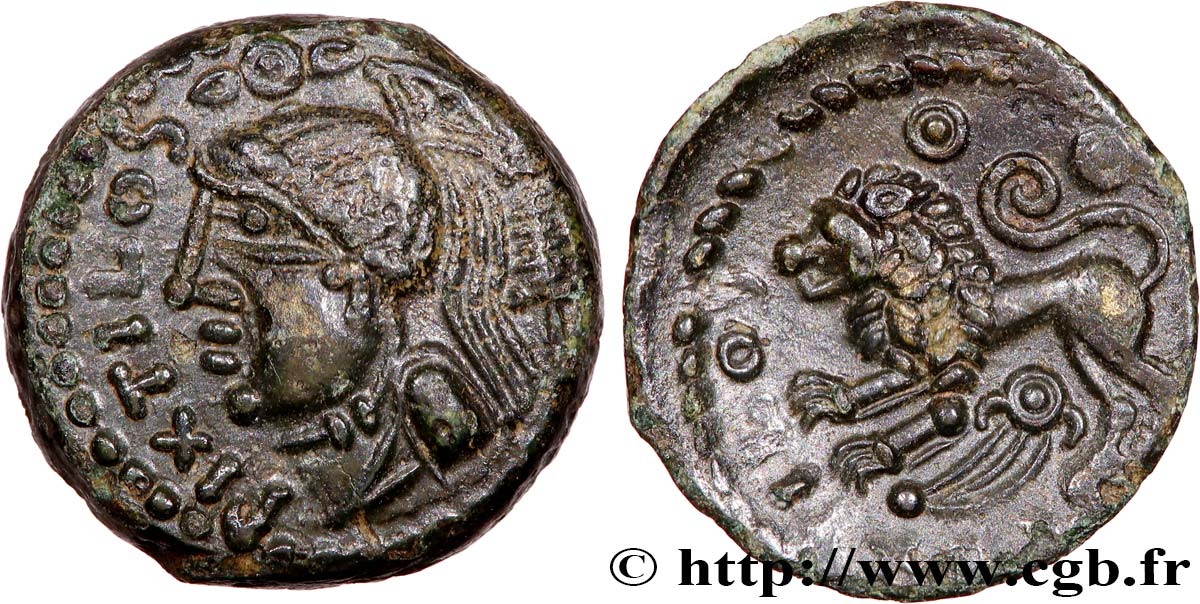CARNUTES (Région de la Beauce) Bronze PIXTILOS classe IX au lion TTB+