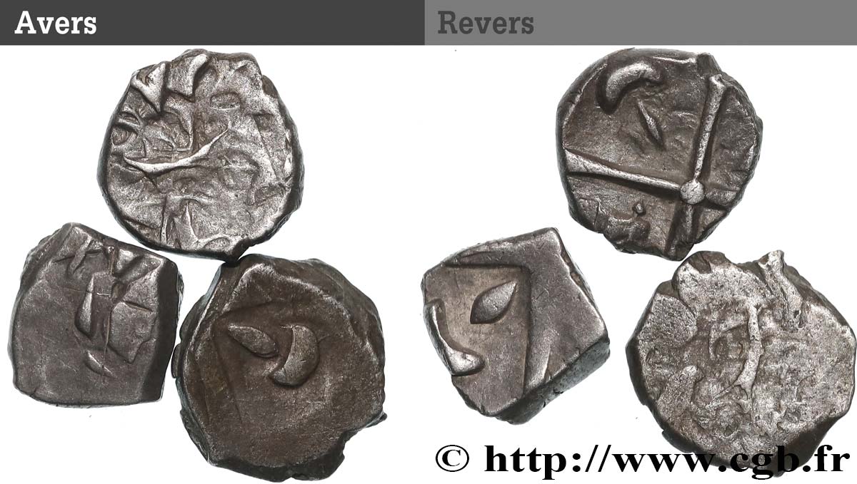 GALLIA - SUDOVESTE DELLA GALLIA - VOLCÆ TECTOSAGES (Regione di Tolosa) Lot de 3 drachmes “à la tête cubiste” lotto