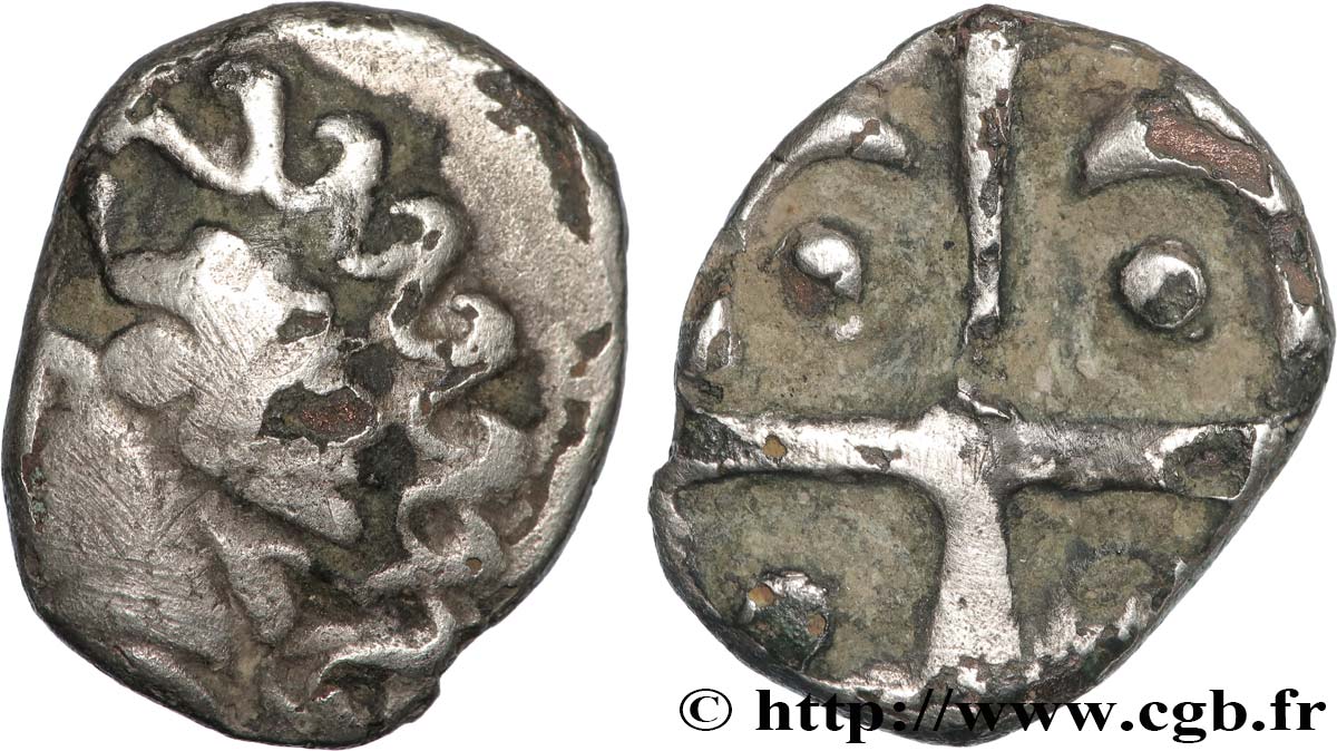 GALLIA - SOUTH WEST GAUL - TOLOSATES (Area of Vieille-Toulouse) Drachme au panache, S. 75 XF