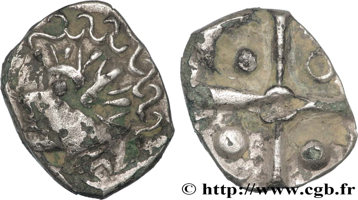 GALLIA - SOUTH-WESTERN GAUL - TOLOSATES (Area of Vieille-Toulouse) Drachme au panache, S. 75 XF