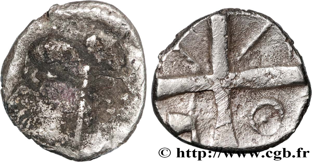 GALLIA - SÜWESTGALLIEN - PETROCORII (Region die Périgueux) Drachme  type de Belvès  S.216, 219 S/SS