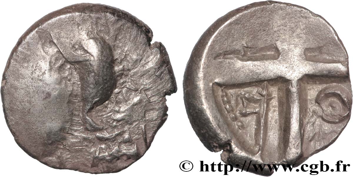 GALLIA - SOUTH WESTERN GAUL - PETROCORII (Area of Perigueux) Drachme  type de Belvès  S.215, 233 VG/AU