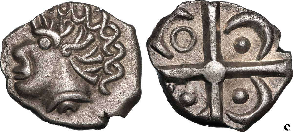 GALLIA - SOUTH WEST GAUL - TOLOSATES (Area of Vieille-Toulouse) Drachme au panache, S. 75 AU/MS