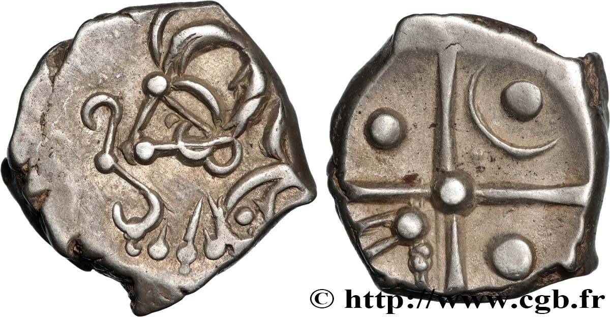 CADURQUES (région de Cahors) Drachme “à la tête triangulaire”, S. 120 SUP