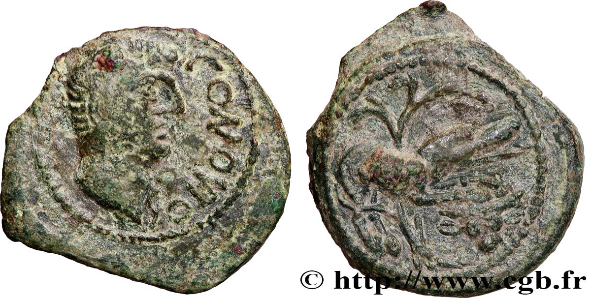 GALLIA - SANTONES / MID-WESTERN, Unspecified Bronze CONTOVTOS (quadrans) XF/AU