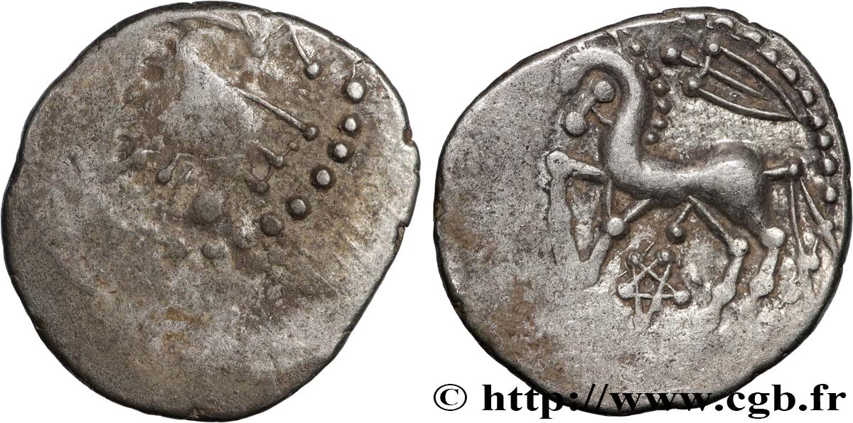 GALLIA - BITURIGES CUBI (Regione di Bourges) Denier au glaive et au pentagramme MB/q.SPL