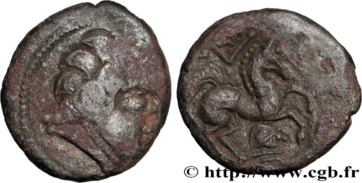 GALLIEN - NAMNETES (Region die Nantes) Drachme d’argent à l hippophore SS