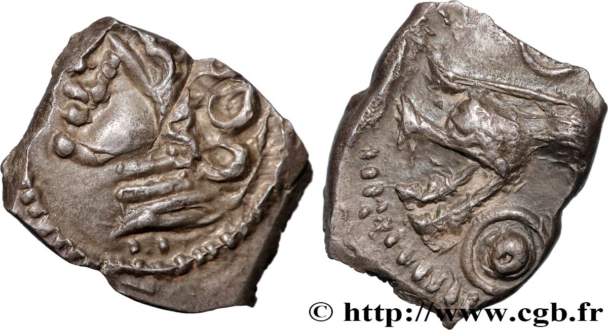 GALLIA - SOUTH WESTERN GAUL - RUTENI (Area of Rodez) Drachme “au sanglier”, à la grosse tête bouclée, S. 440 AU