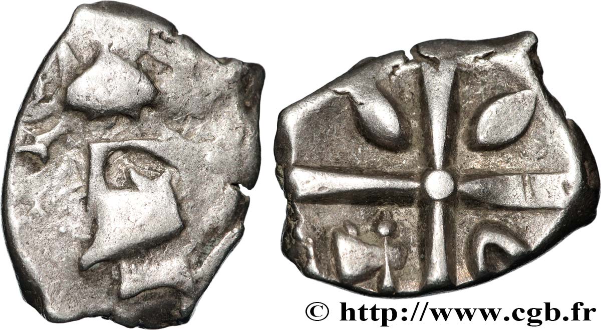 GALLIA - SOUTH WESTERN GAUL - VOLCÆ TECTOSAGES (Area of Toulouse) Drachme “à la tête cubiste”, S. 1 VF/AU