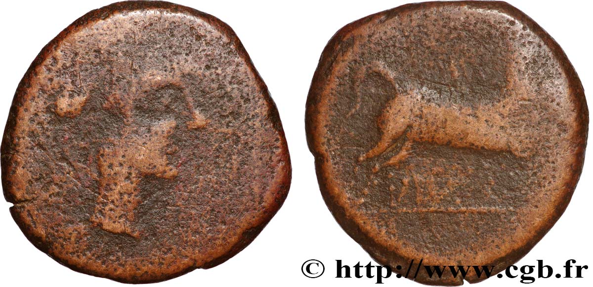 GALLIA - NEDENES (oppidum of Montlaures) Unité ou bronze au taureau F/VF