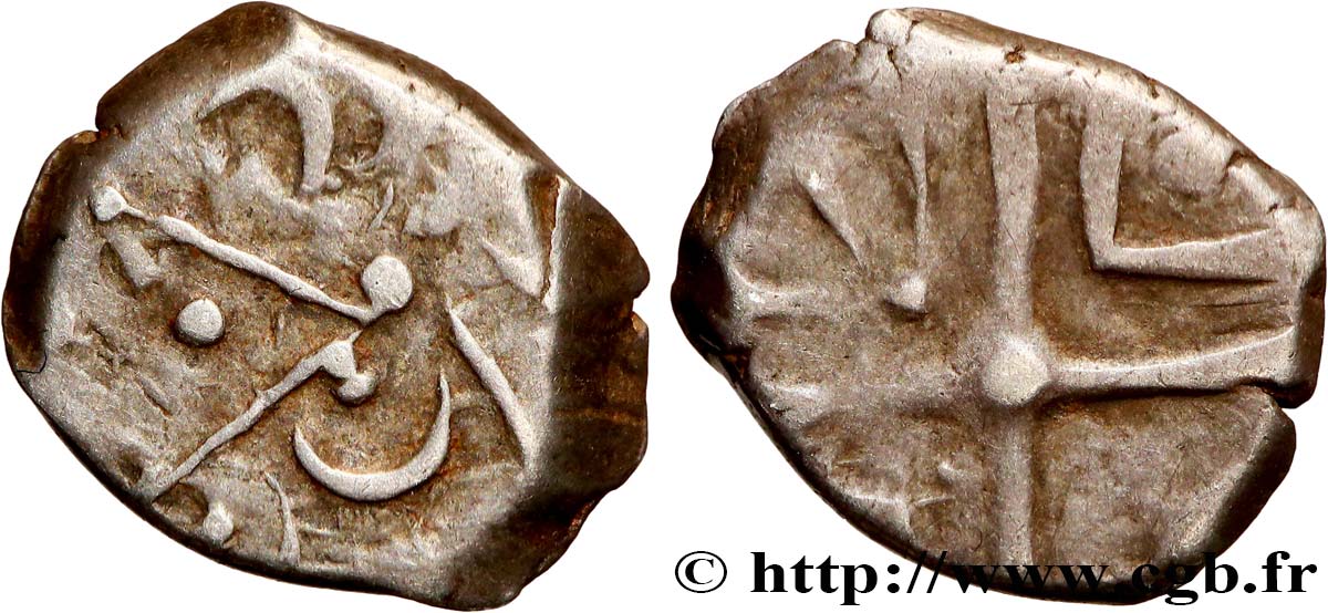 GALLIA - SUDOESTE DE LA GALLIA - CADURCI (Región de Cahors) Drachme “à la tête triangulaire”, S. 142 BC+