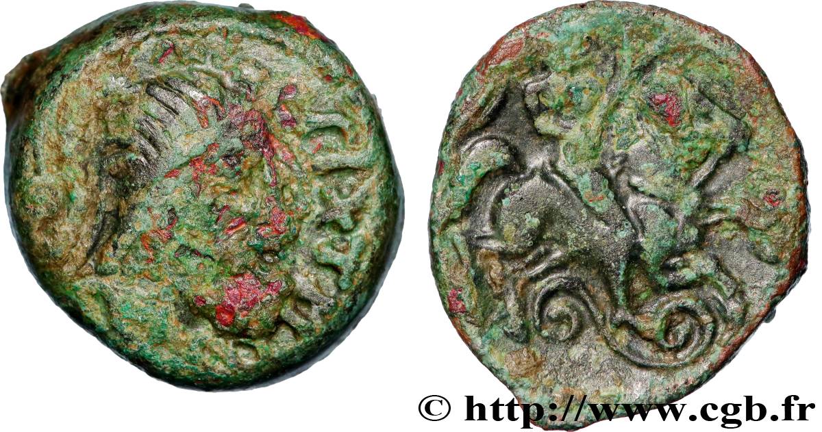 GALLIA - CARNUTES (Area of the Beauce) Bronze PIXTILOS classe VII au cavalier VF/XF