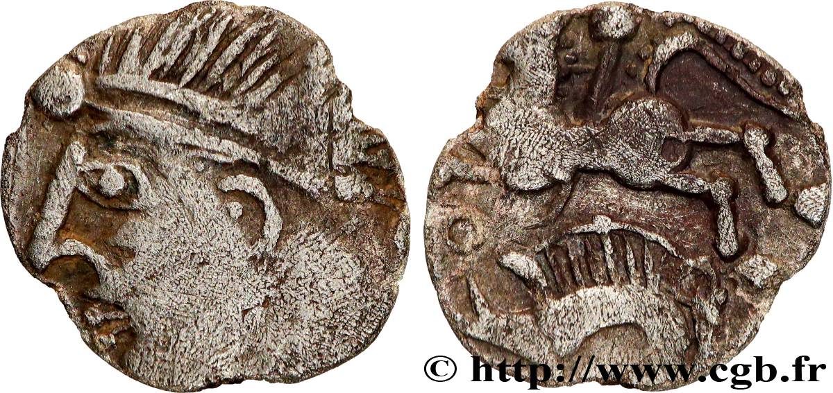 BITURIGES CUBI, UNSPECIFIED Drachme “de Cheverny”, tête à gauche XF/VF