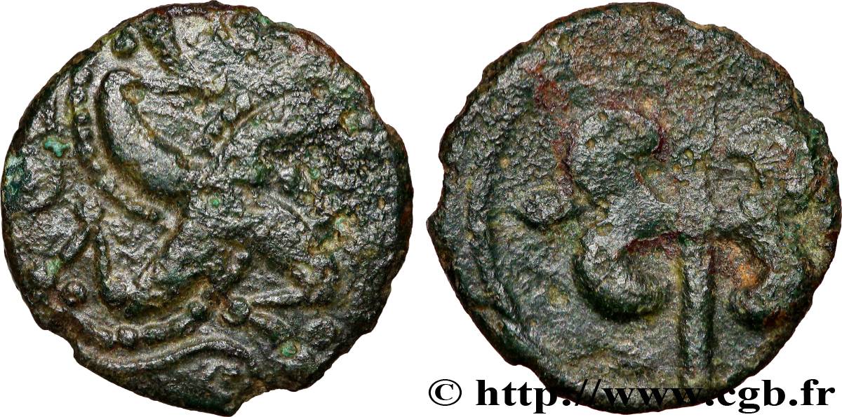 VELIOCASSES (Area of Norman Vexin) Bronze au swastika VF