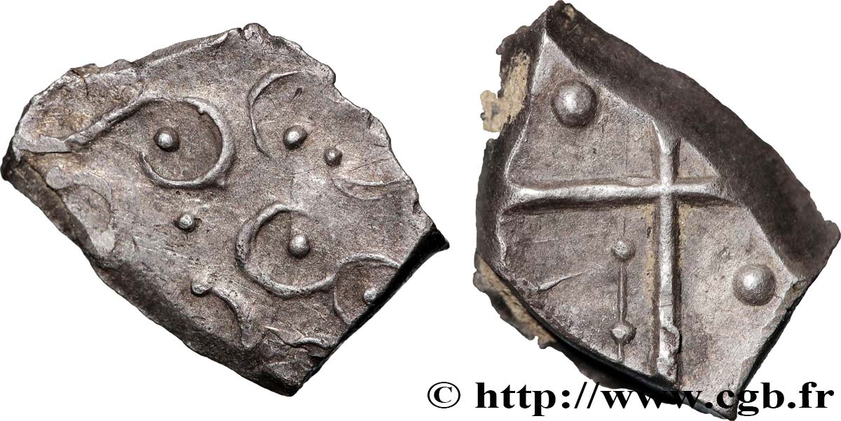 CADURQUES (région de Cahors) Drachme aux motifs géométriques, S. 390 TTB+