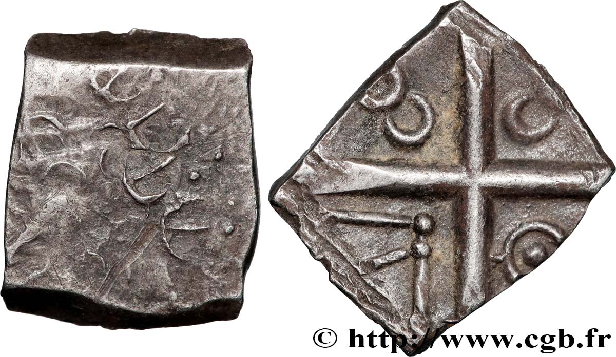 GALLIA - SUDOESTE DE LA GALLIA - CADURCI (Región de Cahors) Drachme aux motifs géométriques, S. 258, 391 BC+/MBC+