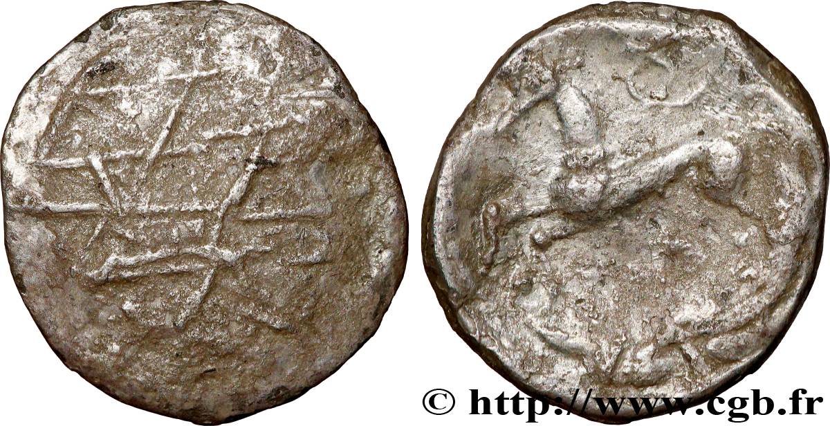 IMITATION EMPORITAINE known as of the  Treasury of Bridiers  Drachme aux lignes entremêlées, imitation d’Emporia SS/fSS