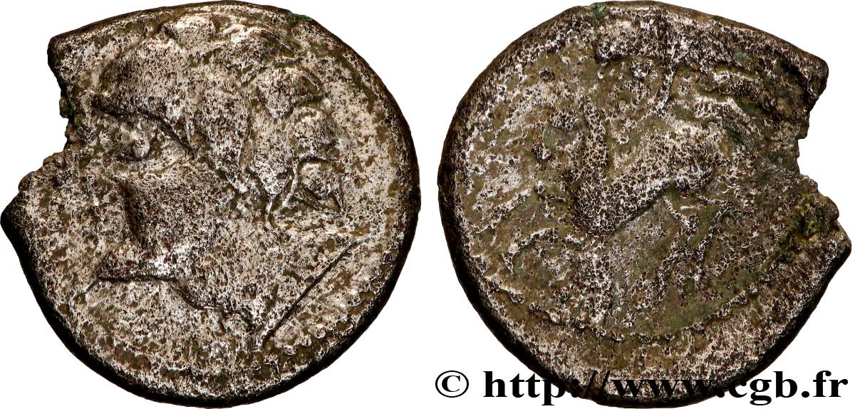 GALLIA - SANTONES / MID-WESTERN, Unspecified Drachme aux mèches aquitaniques, à gauche XF/VF