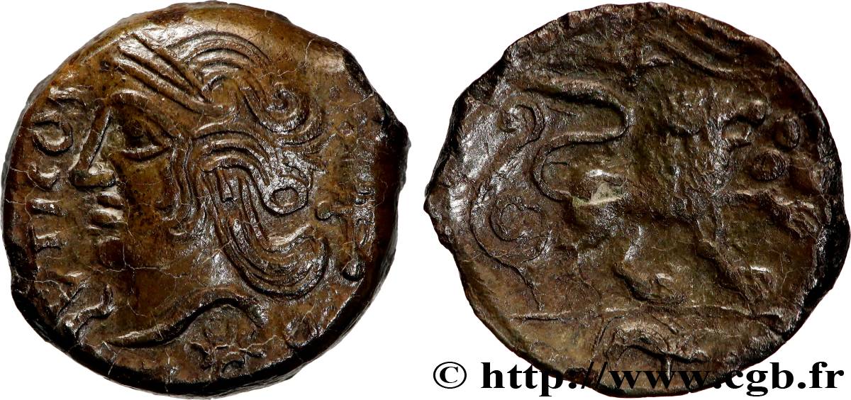 VELIOCASSES (Area of Norman Vexin) Bronze SVTICOS, classe II au lion AU/AU