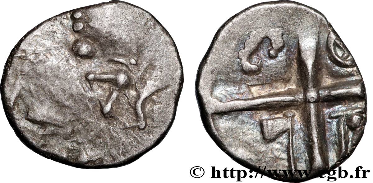 GALLIA - SOUTH WESTERN GAUL - PETROCORII (Area of Perigueux) Drachme  type de Belvès , S. 213 VF/XF