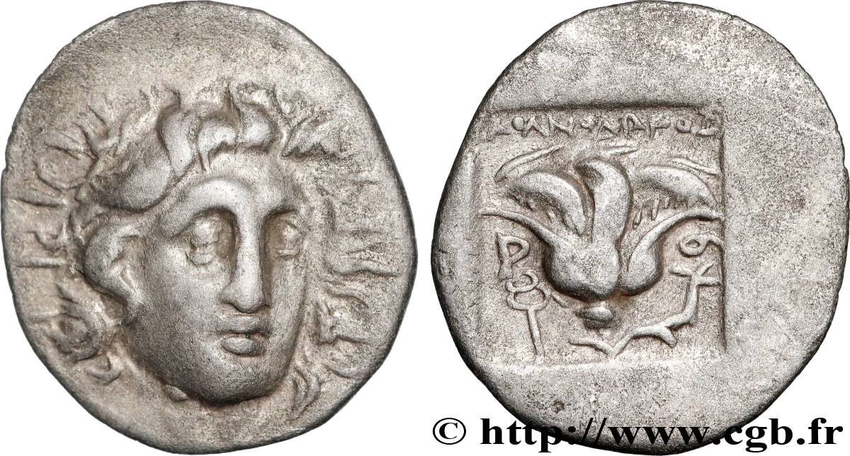 CARIA - CARIAN ISLANDS - RHODOS Hemidrachme  XF/AU