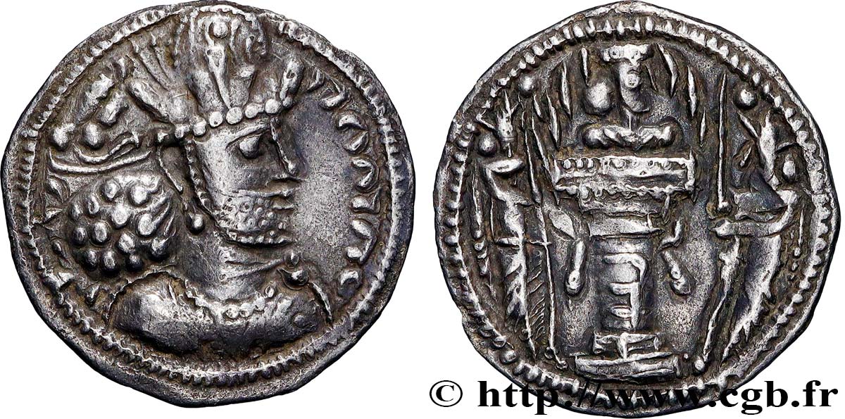 SASSANIDES - ROYAUME SASSANIDE - SAPOR II (SHAPUR) Drachme TTB+/TTB