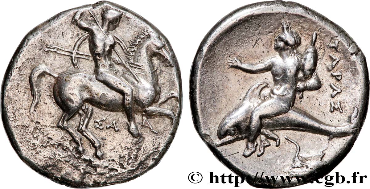 CALABRIA - TARAS Nomos ou Didrachme AU
