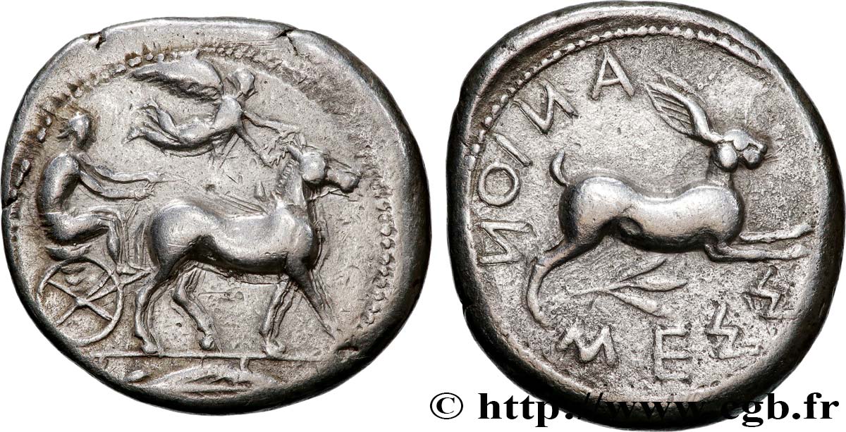 SICILE - MESSINE Tétradrachme TTB