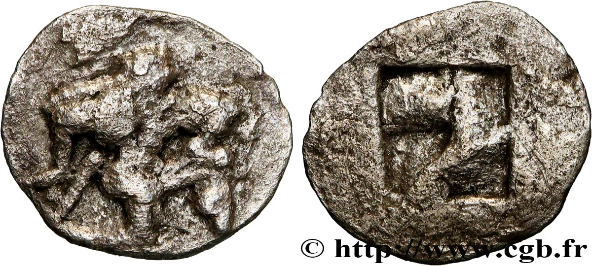 THRACE - THRACIAN ISLANDS - THASOS Dixième de statère ou trihemiobole VF