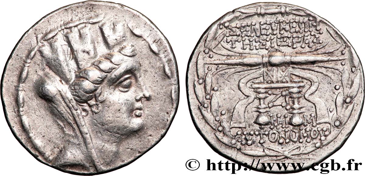 SYRIA - SELEUKIS AND PIERIA - SELEUKEIA Tétradrachme stéphanophore AU