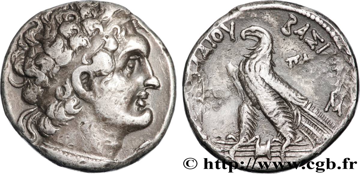 EGYPT - LAGID OR PTOLEMAIC KINGDOM - PTOLEMY IX SOTER II AND CLEOPATRA III Tétradrachme XF