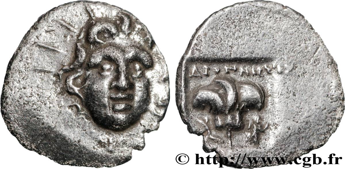 CARIA - CARIAN ISLANDS - RHODOS Hemidrachme plinthophore AU